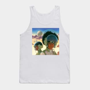 We Are Floating In Space - 62 - Sci-Fi Inspired Retro Artwork Tank Top